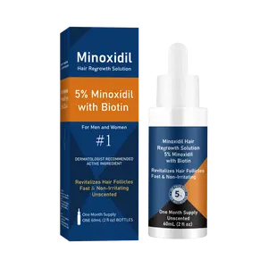 3pcs 5% Minoxidil Hair Growth Essence for Men and Women, Containing Biotin: Minoxidil suitable for both men and women, 5% hair regrowth treatment