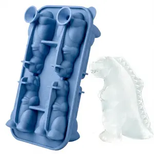 Godzilla Ice Cube Tray - Godzilla Ice Cubes, Ice Mold Dinosaur Ice Cube Maker, Home Bar & Dinosaur Lovers Gifts Mini Couple Best Friend Birthday Stretchable Stress Relief Grad Party Supply Set Present perfect toy small