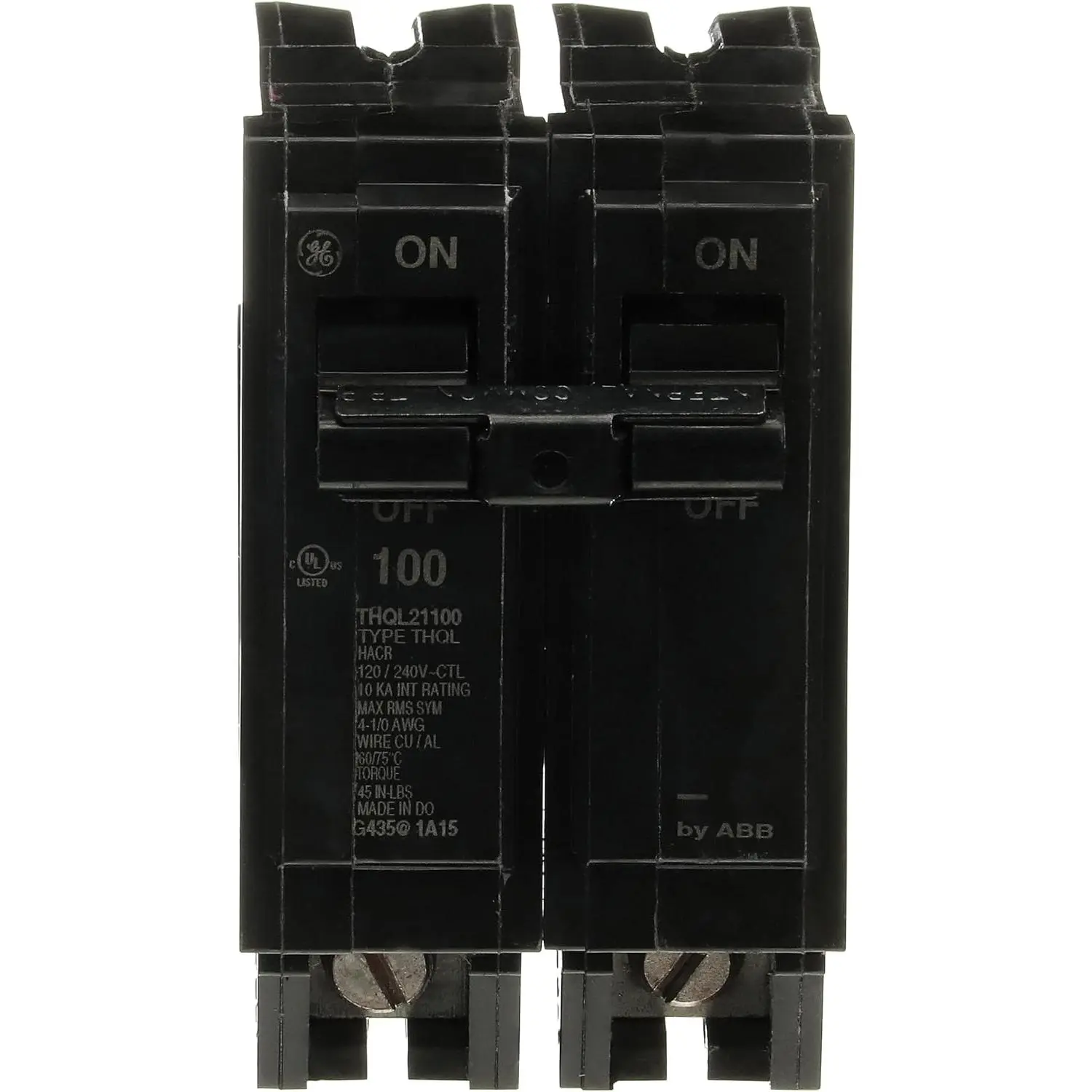 Q-Line THQL21100 100A Double Pole Circuit Breaker • 100 Amp Double Pole 120/240 VAC Breaker • 2-Pole Standard Circuit Breaker • Electrical Safety Switch • Plug-in Mount Type