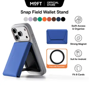 MOFT Magsafe Wallet, Slim Magnetic 8 - Card Holder, Snap Field Wallet with Pull to Access Design, RFID Blocking, MOVAS Veagn Leather Minimalist Travel Wallets for Men & Women