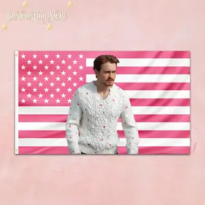 Kit Connor Sweater Pink Flag Tapestry 3x5 ft Flag – Aesthetic Personalized Wall Hanging, Custom Pink American Flag Decor for Bedroom, Dorm & Perfect Gift for Kit Connor Fans, Movie Lovers & Fandom Collectors