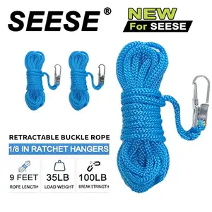 SEESE Retractable Rope Buckle - 2026 New Adjustable Shrinker with Clip - Easy Fastening for Outdoor, Camping, and Marine Windproof Ropes, Truck Item, Automotive Essential，Excellent Gift for New Year