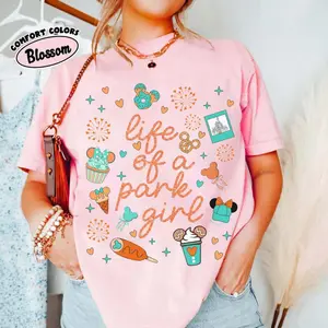 Comfort Colors Life Of A Park Girl Youth And Adult T-shirt, The Life Of A Park Girl Shirt, Park Princess Tee, Cute Girl Trip Tee, Christmas Gift 7H7B