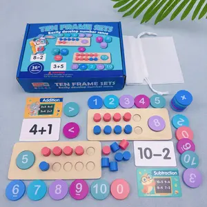 Number 10 Decomposition Calculation Toy, 1 Box Number 10 Calculating Toy, Educational Math Toy for Teenager, Preschool Learning Toy, Math Learning Tools, Number Counting Blocks