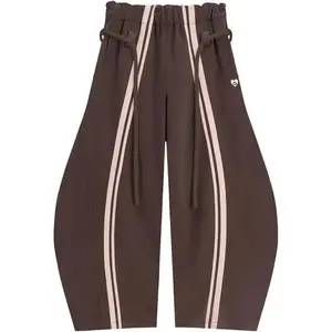 Stripe Super Baggy Sweatpants Oversized Barrel Pants Vintage Wide Leg Elastic Waist Lantern Trouser Unisex