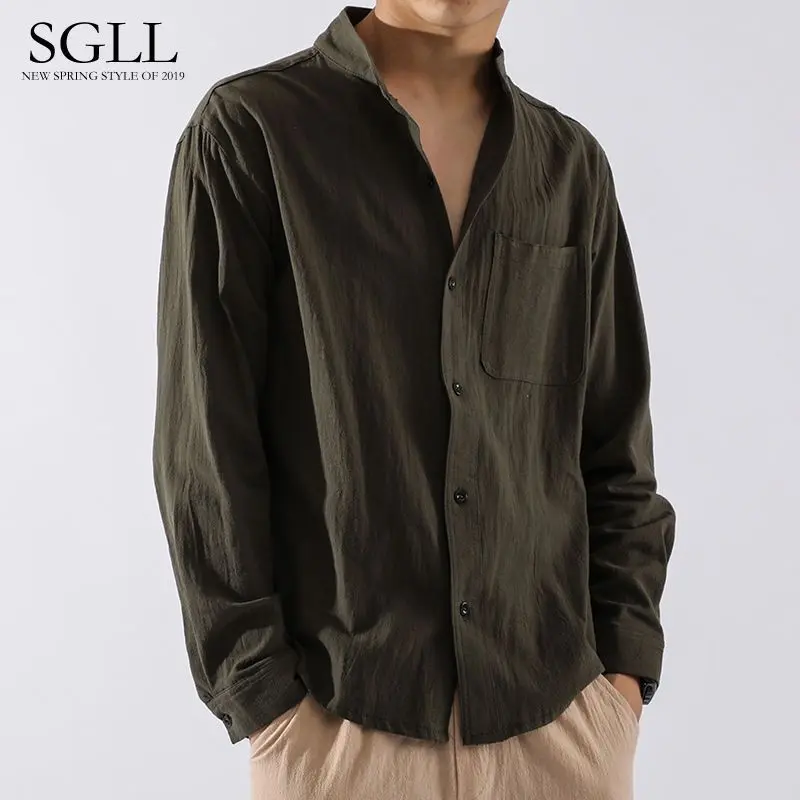 Army Green (cotton long sleeved shirt)