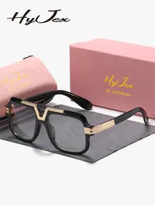 HyJex 1 Piece Unisex Fashion Forward Full Frame Plano Glasses Quiet Luxury Square Frame Plano Glasses