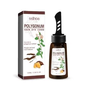 EELHOE Polygonum Hair Dye Comb, Deep Clean Dry Smooth Black Glossy Hair Comb Haircare Fluffy beard thicker