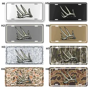 Antler Shed Camo License Plate - Custom Camouflage Design for Car & Truck - Unique Vanity Plate for Hunters, Outdoor Enthusiasts & Nature Lovers - Durable, Stylish Tag
