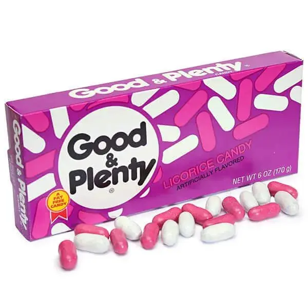 Good & Plenty Candy 6-Ounce Packs: 12-Piece Box