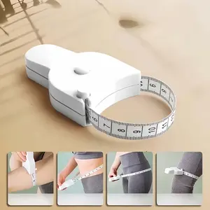 1 Piece Automatic Y-Shaped 3D Body Measuring Tape Soft Faux Leather Tape with Locking Mechanism and Ergonomic Grip, Portable, Centimeter-Scaled, Ideal for Waist/Body Measurements, Suitable for Fitness, Tailoring and Home Use