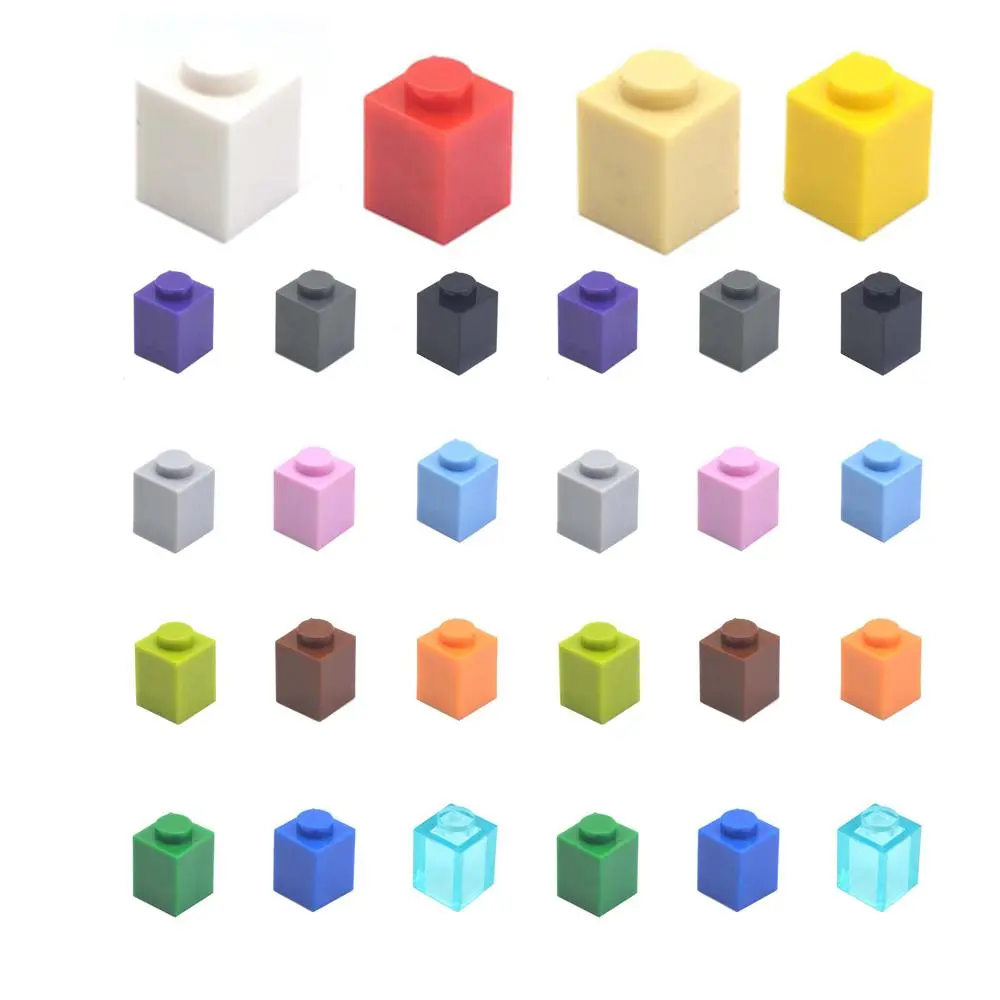 100pcs MOC 1x1 Parts 3005 Brick Compatible Figures Bricks DIY Assmble Building Blocks Kid Puzzle Brain Toys Christmas Gifts