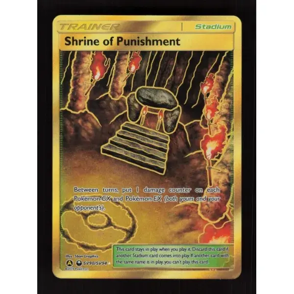 Pokémon TCG Authentic Raw Single Card - Shrine of Punishment, Hidden Fates Shiny Vault Secret Rare SV90/SV94, Near Mint English