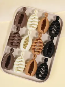 12pcs Simple Banana Clip, Non-slip Hair Claw, Casual Versatile Hair Accessories for Women, Minimalist Headwear Suitable for Thick Hair, Hair Clips