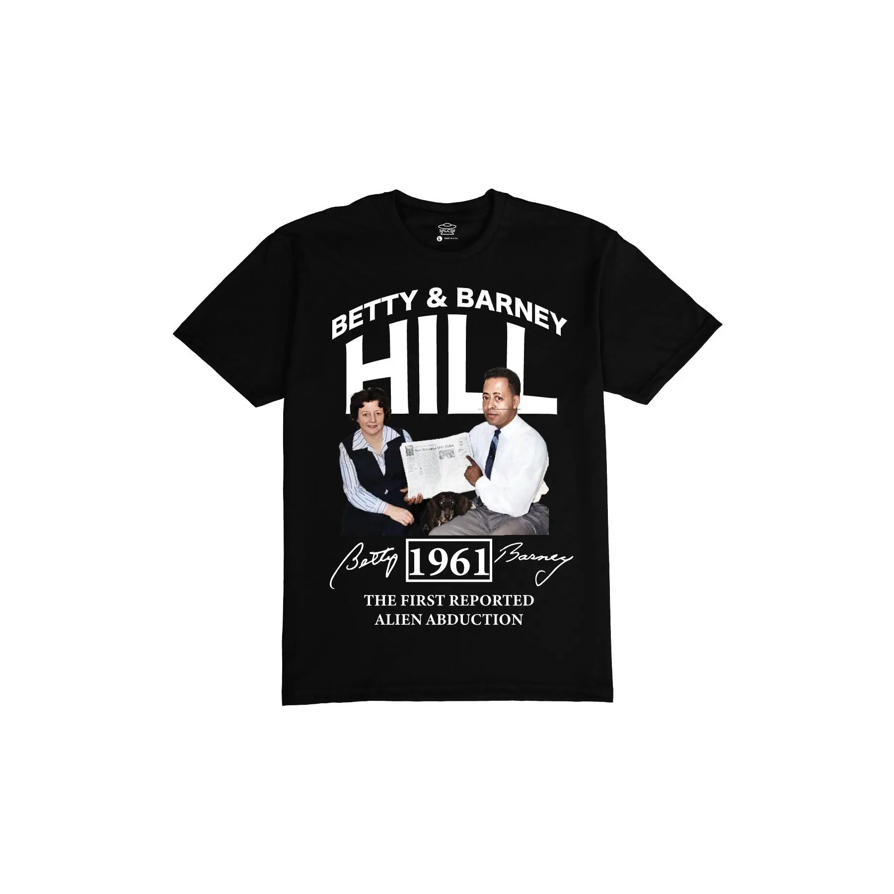 Betty and Barney Hill: The First Reported Alien Abduction T-Shirt by SAUCER