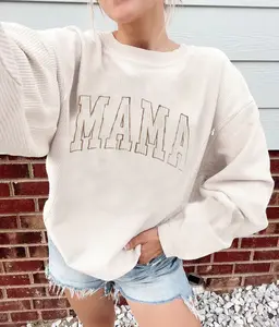 Giftifymama Corded Embroidered Mama Nursing Sweatshirt Postpartum Outfit Maternity Outfits  Casual