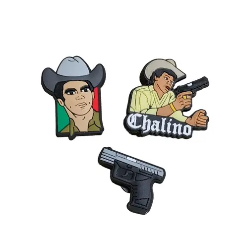 Chalino Shoe Charms 3ct Footwear Decor fashionable novelty shoe decoration