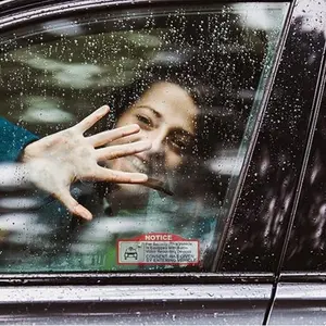 2-Pack Car Camera Stickers for Safety, Car Decorative Sticker, Waterproof Adhesive Vinyl for Audio Video Recording Windows, Double-Sided Protection