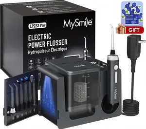 MySmile LP233 Pro UVC Sterilizable Countertop Water flossers 800ML Digital Display Electric Oral Irrigator with a Water Filter 3 Modes and 6 Jet Tips