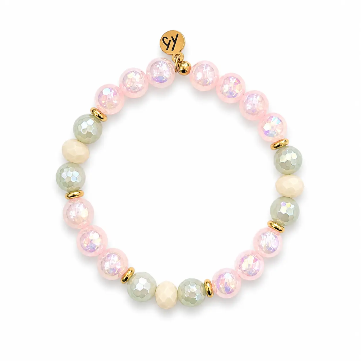 TTT Live Exclusive Pink Selenite & Moonstone Gemstone Bracelet