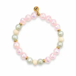 TTT Live Exclusive Pink Selenite & Moonstone Gemstone Bracelet