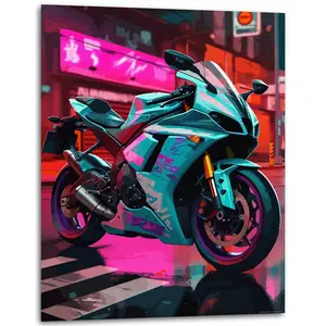 Grand | YZF R6 Motorcycle Gifts for Men - Sportbike Decor - Poster for Garage - Motorcycle Prints - Motorcycle Art | 11x14 Inches Unframed Artistic Wall
