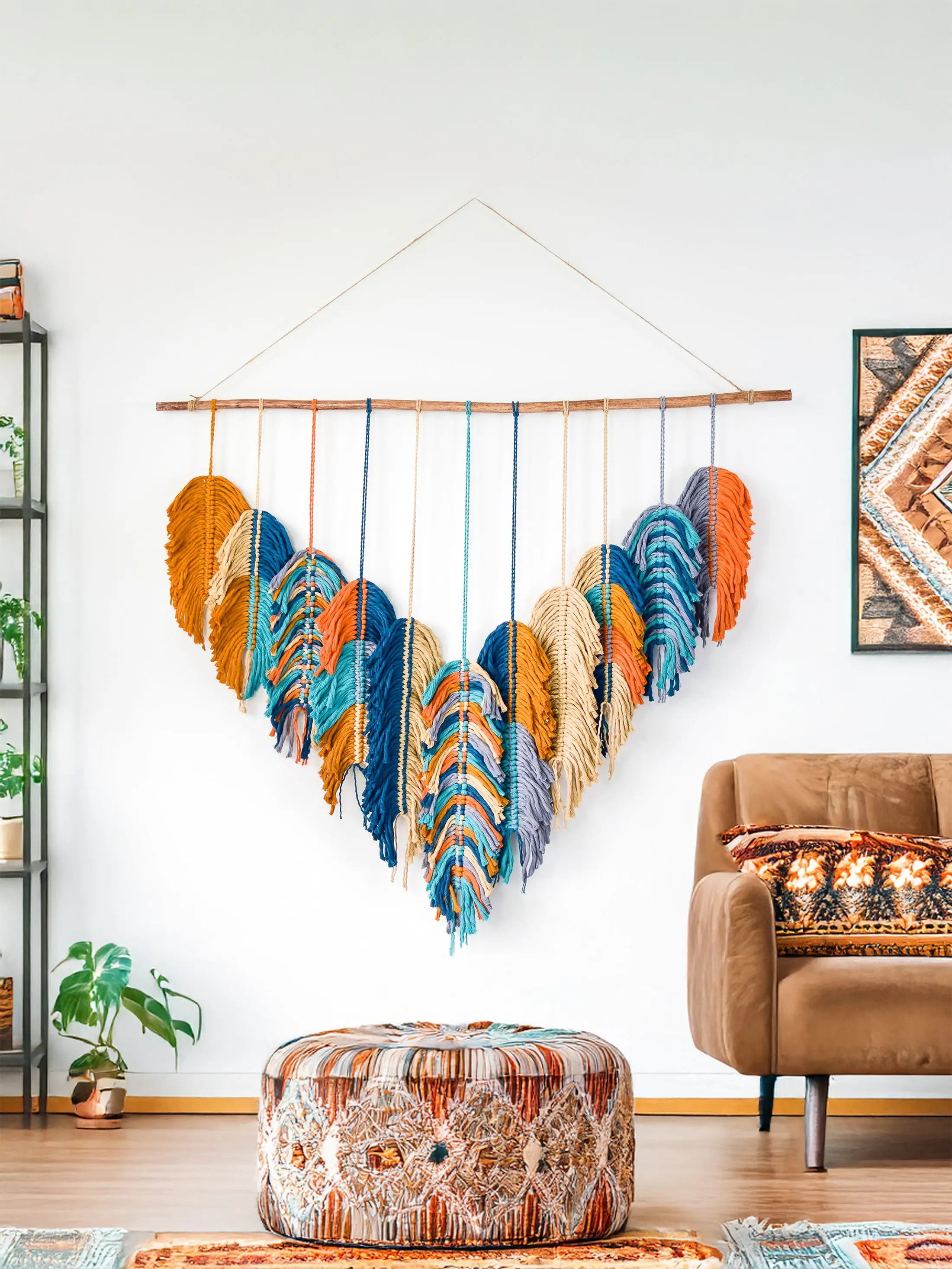 Soko Tropical Feather Macrame Art (S2)