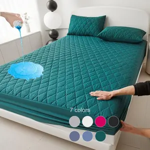 Waterproof Mattress Cover Set, 3 Counts/set Including 1 Count Fitted Sheet & 2 Counts Pillowcase, Soft Comfortable Breathable Bedding Set for Bedroom, Bedset