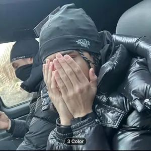 Syna World Skull Cap - Black Beanie with Skull & Floral Design Stretchy Polyamide Spandex Blend Lightweight Breathable Unisex Fashion Accessory for Men Women Casual Headwear Skullcap Design Stretchy Fabric 3 Color Options