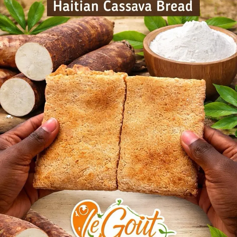 Traditional Haitian Cassava Snack, Kasav Ayisyen Crisps