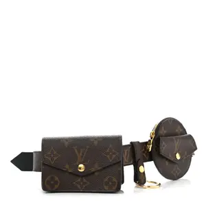 Pre-owned Louis Vuitton pvc Belt Bags Monogram Daily Multi Pocket Belt JD105LV