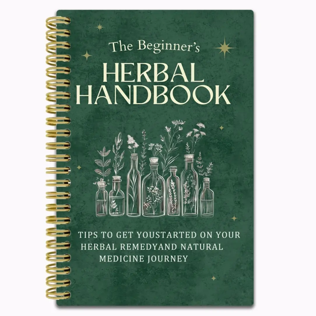 Beginners' Herbal Handbook Notebook - 50-page detailed prescription sheet, 17-page herbal treatment and property sheet, 5.5x8.3 inches, perfect gift for home pharmacy enthusiasts, herbal treatment book, spiral-bound book, catalog, Spiral Bound Notepad