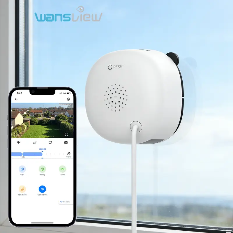 Wansview 3MP 2K Window Security Camera, Low Power <6W, 16X Digital Zoom, 2.4GHz WiFi, AI Full-Color Night Vision, Person & Motion Detection, 24/7 Recording, SD/Cloud Storage(optional),Easy Setup, Works with Alexa & Google Home, ONVIF/RTSP, Micro Sd, Intel