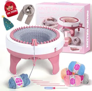 Knitting Machine, 40   Weaving Loom Knitting Round Loom, Knitting Board Rotating Double Knit Loom Machine, DIY Knitting Loom Machines Weaving Loom Kit for Adults and