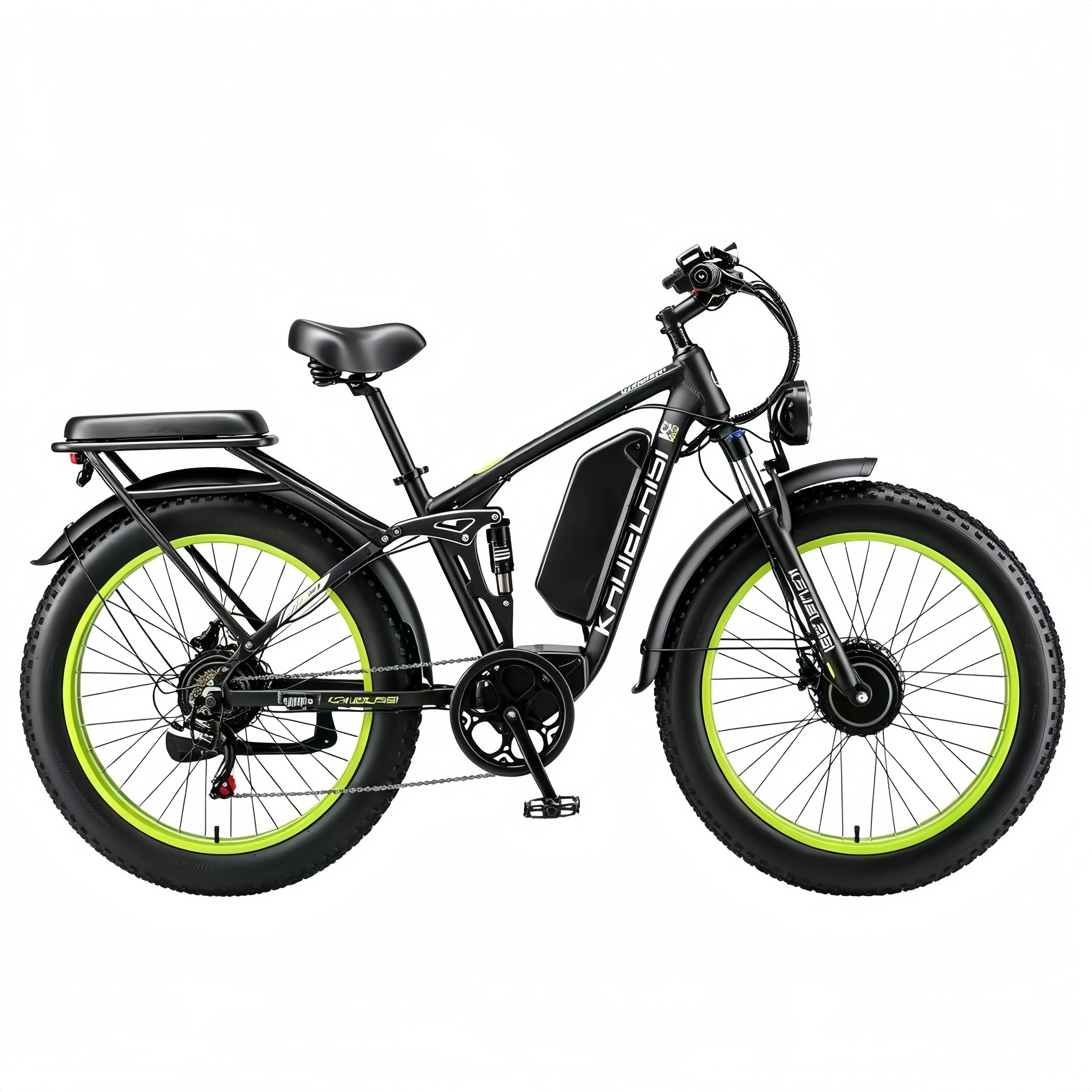 Dual motor Ebike brushless 6000W peak 52V 26Ah detachable bicycle electric bike 26 inch mountain Ebike 21 speed electric dirt electric bike fully suspended adventure bike electric bike Fatbike sohochic
