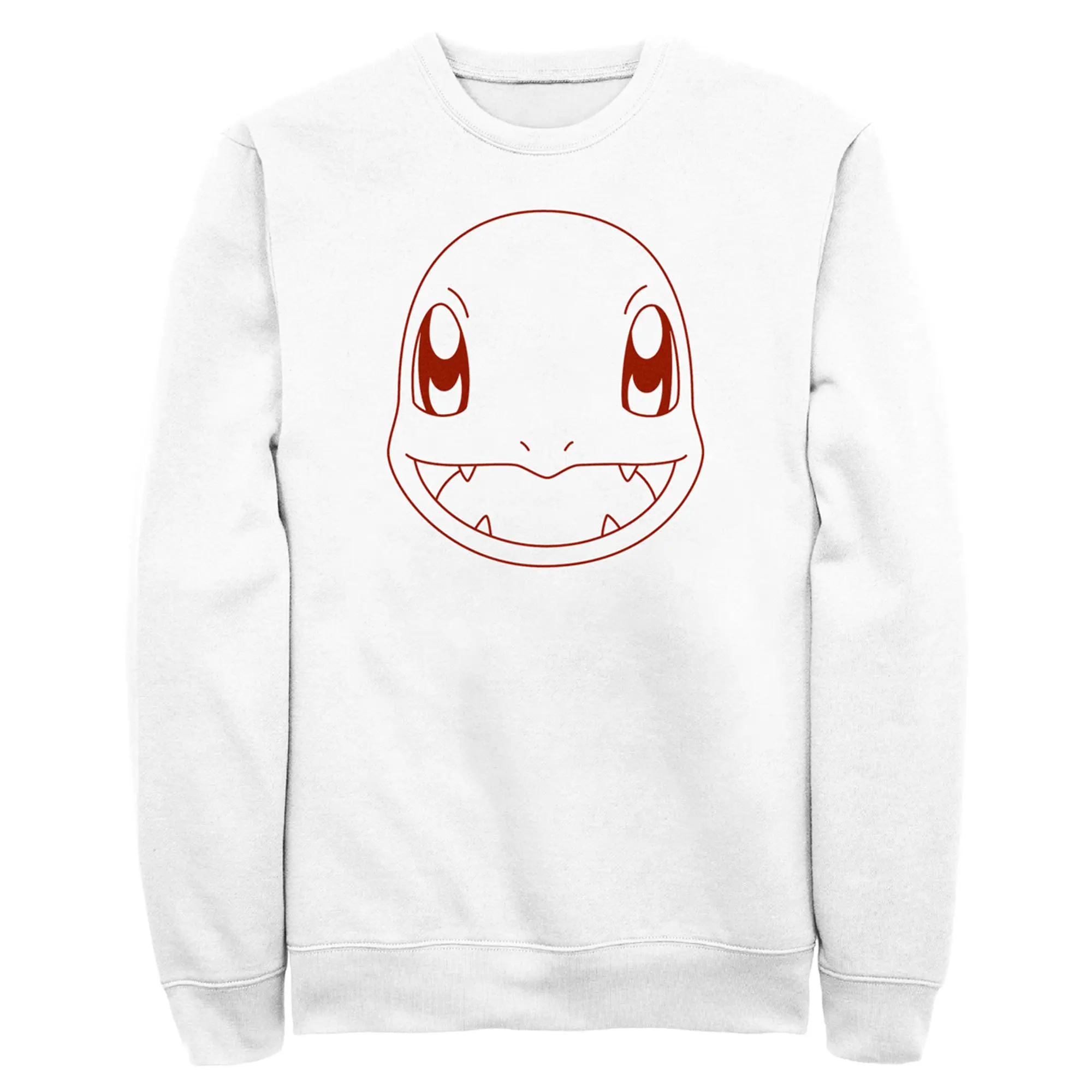 Men's Pokemon Charmander Line Art Face Sweatshirt
