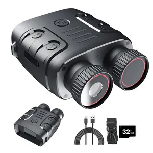 Night Vision Binoculars,1080P Infrared Night Vision Goggles With 32GB TF Card, 5X Digital Zoom, 3800mAh Rechargeable Battery, For Camping, Travel, Surveillance