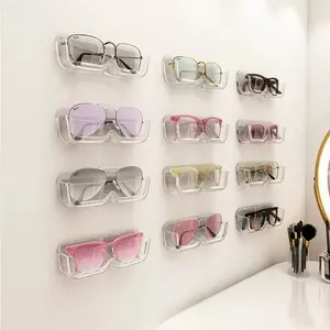 12-Piece Transparent Acrylic Eyeglass Display Stand - Wall-Mounted Eyeglasses Stand, suitable for fashion glasses and reading glasses. Transparent wall mount, suitable for any eyeglass storage, no drilling required and easy to install.
