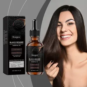 Black Sesame Hair Essential Oil with Black Rice & Rosemary, Anti Hair Loss Scalp Serum, Promote Hair Growth & Thicken Hair, All Hair Types 30ml