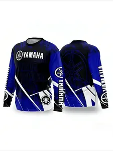 Summer YAMAHA Men Women Motorcycle Riding Suit Loose Breathable Quick Drying Off-Road Racing Suit Long Sleeved Sports T-Shirt