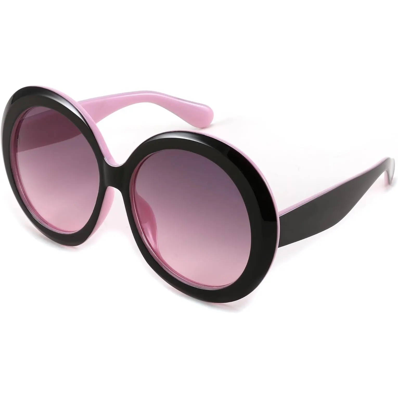 FEISEDY Oval Oversized 1980s Retro Women's Sunglasses, Designer-Inspired UV400 Protection Stylish Accessories for Men, Big Frame Vacation Eyewear B0017