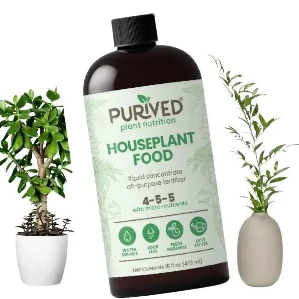 Purived 16oz Organic Liquid Gardening Fertilizer - All-Purpose, Safe, Eco-Friendly for Indoor, Outdoor Plants