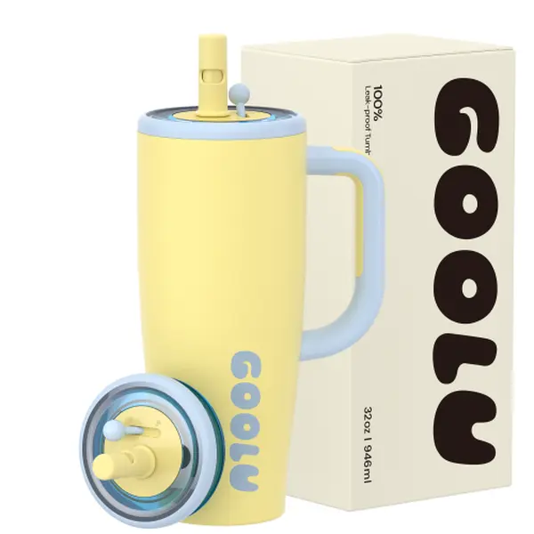 New dopamine ice cream cup, summer large capacity insulated cup, giant super powered car portable straw cup