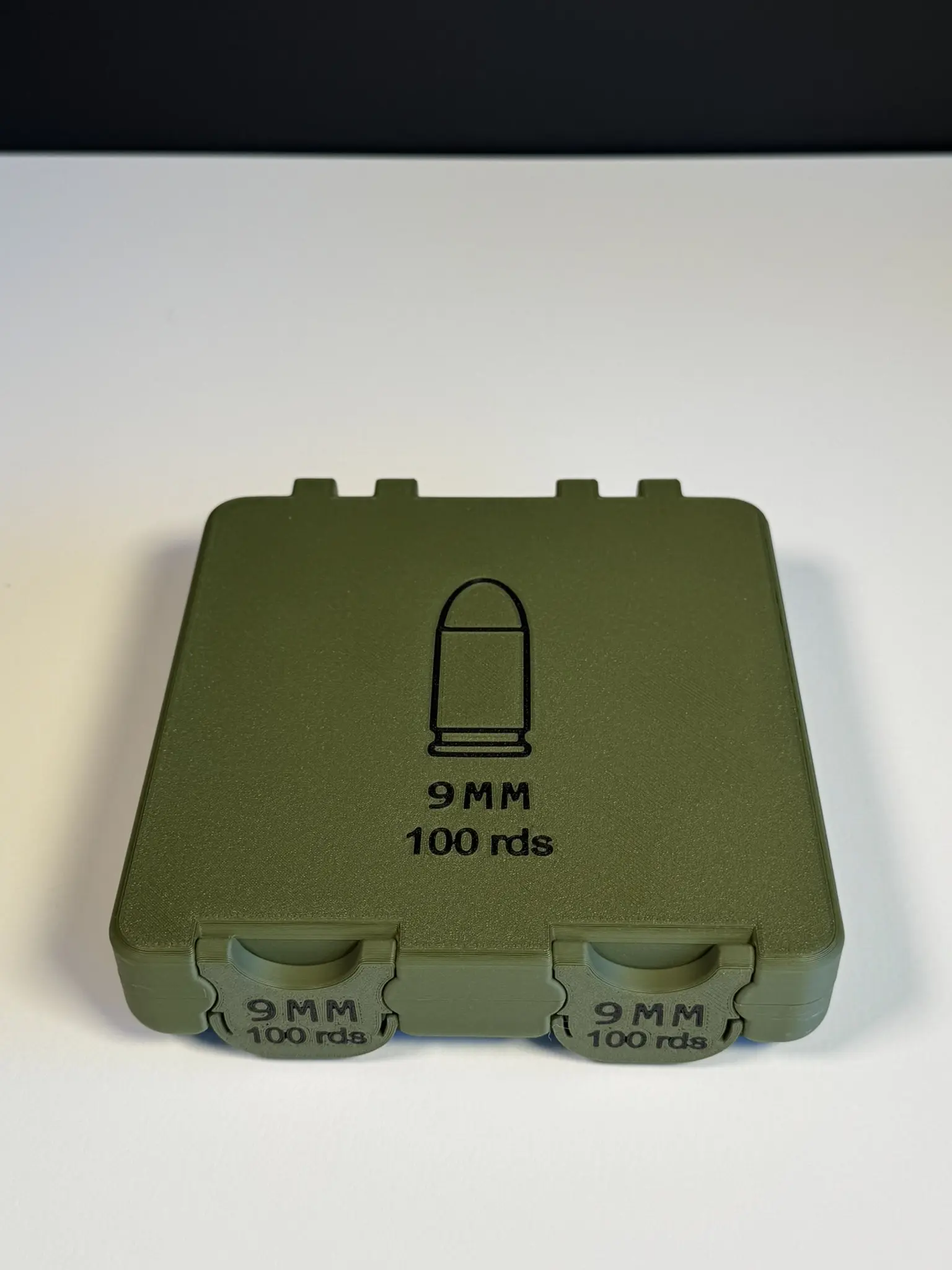 3D Printed Plastic Storage box for 9MM. (No firearms or ammunition included)