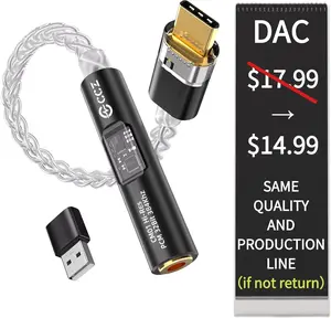 2026 Latest USB C DAC Audio Adapter with Headphone Amplifier, USB C to 3.5mm Audio Adapter for Wired Headphones, Hi-Res Type C DAC Compatible with iPhone 15, Android, Laptop & Tablet