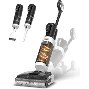 Floor One Switch S6 Stretch Breeze Wet Dry Vacuum Cleaners, Floor Cleaner Mop 2-in-1 Cordless Vacuum for Multi-Surface, 20kPa Suction, Anti-Tangle Design, Flashdry Self-Cleaning, 180° Lay-Flat