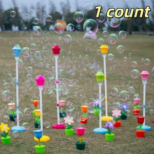 Streetlight Bubble Machine, “Torch” Bubble Machine with Music and Lights—an outdoor children's toy perfect for weddings and parties. Suitable for various occasions. Requires 3 AA batteries (not included). Recommended for ages 3 and up. Comes in a box.