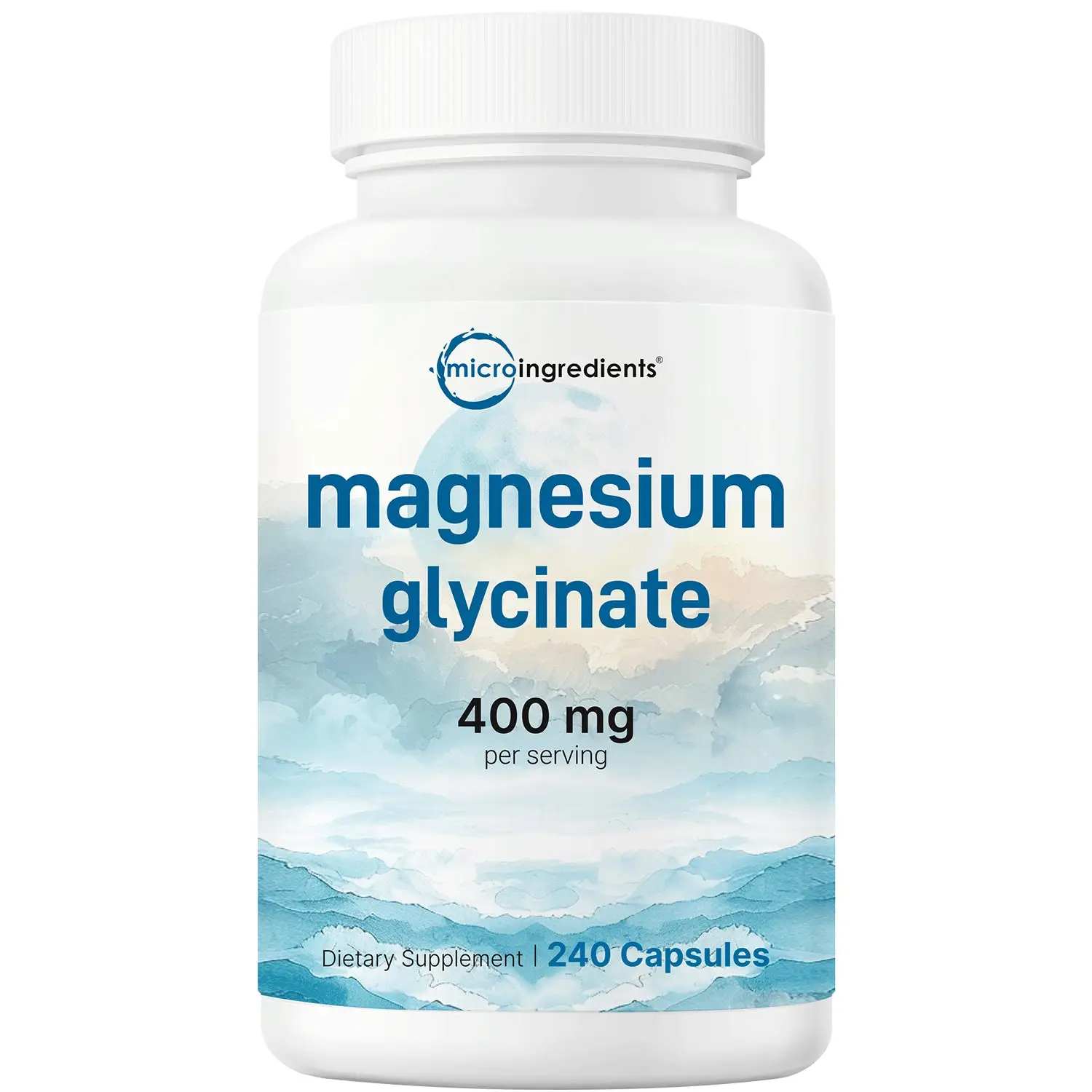 Micro Ingredients Magnesium Glycinate 400mg Per Serving, 240 Capsules