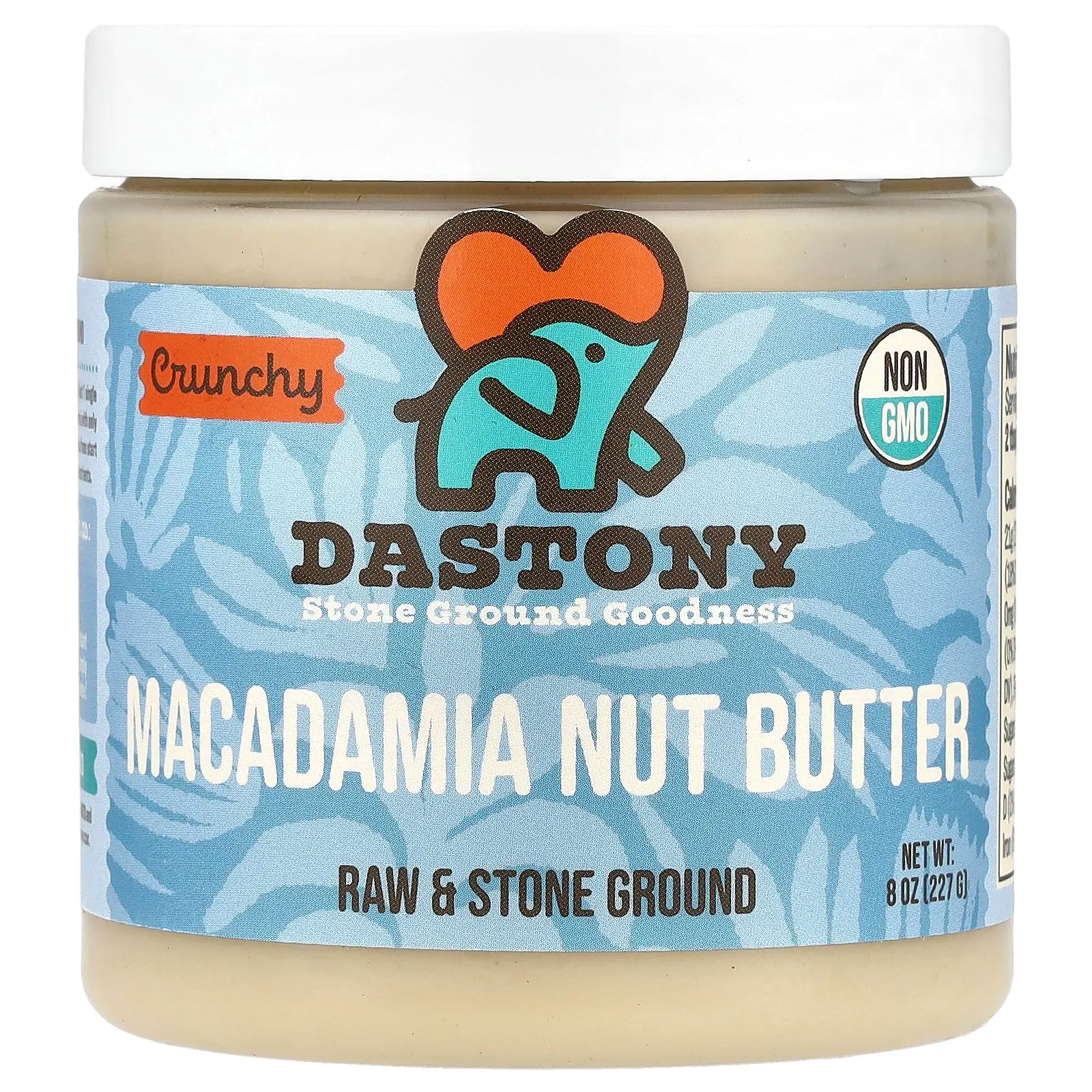 Dastony Macadamia Nut Butter, Crunchy, 8 oz (227 g)