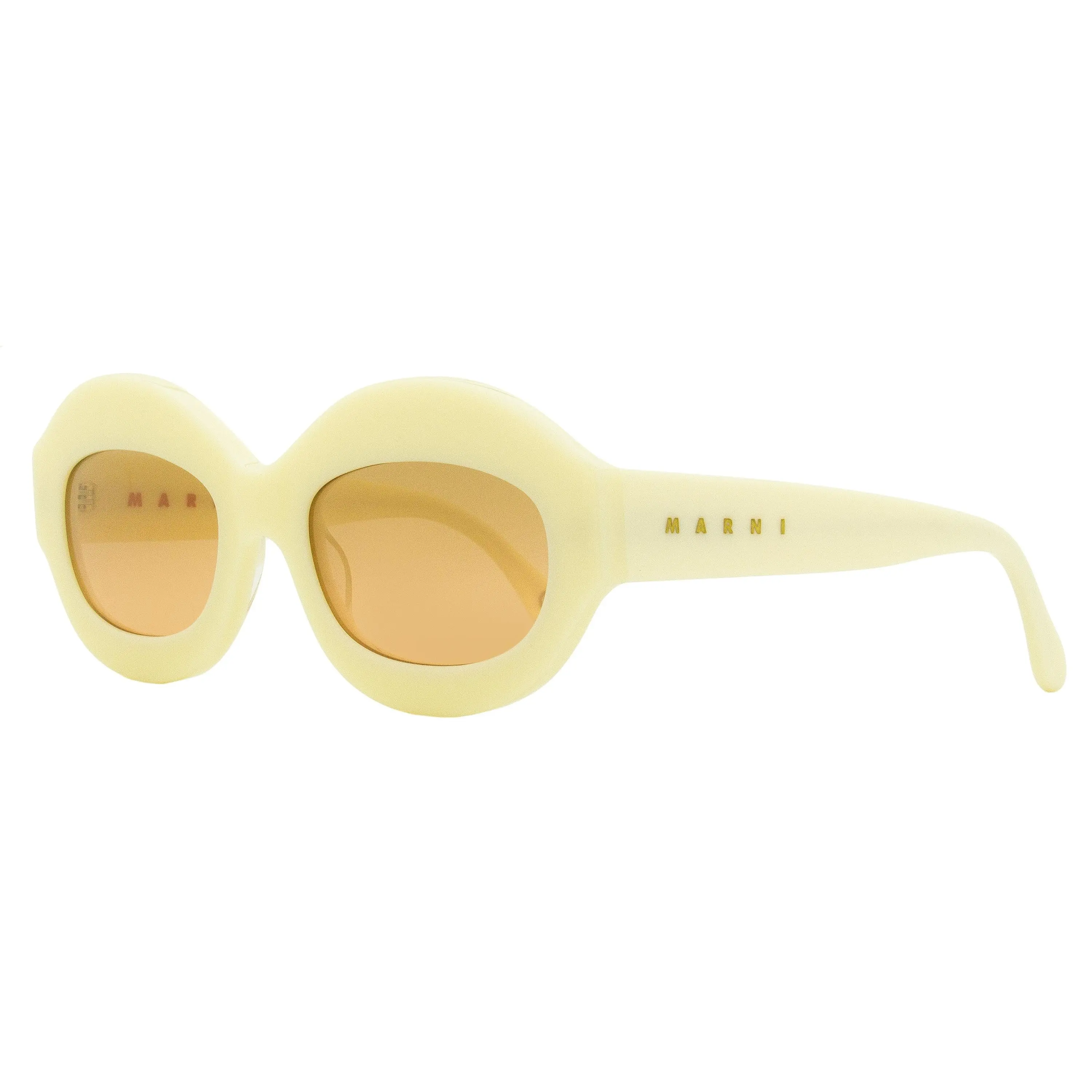 Marni Ik Kil Cenote Oval Sunglasses - 01U, Red/Black/Orange, 53mm, UV Protection, Thick Rim, Fashionable Full Rim Eyewear, Statement Frame Glasses, Unisex Names, Luxury Sunglasses, Bold Look, Uv Lens